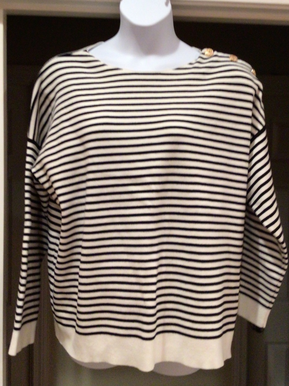 Vila Milano 3X Black and White Sweater